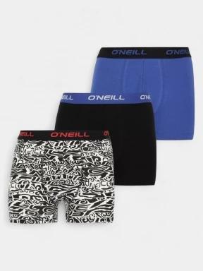 indispensabili pt. barbati O'Neill O'Neill Men Boxershorts Gulf Stream Black 3-Pack albastru 1