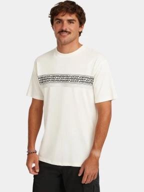 tricou cu maneci scurte pt. barbati O'Neill O'Neill Logo Stripe T-Shirt alb 1