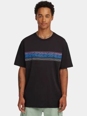 tricou cu maneci scurte pt. barbati O'Neill O'Neill Logo Stripe T-Shirt negru 1