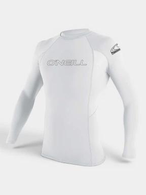 lycra cu maneci lungi pt. barbati O'Neill Basic Skins L/S Rash Guard alb 1