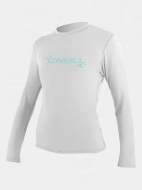 lycra cu maneci lungi pt. femei O'Neill WMS Basic Skins L/S Sun Shirt alb 1