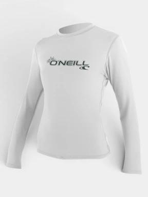 lycra cu maneci lungi pt. femei O'Neill Wms Basic Skins L/S Sun Shirt alb 1