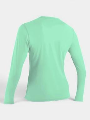 lycra cu maneci lungi pt. femei O'Neill Wms Basic Skins L/S Sun Shirt verde deschis 3