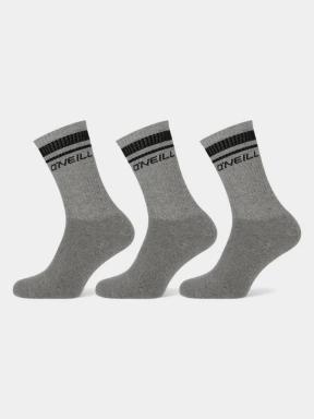 sosete sub glezna O'Neill O'Neill Unisex Sport Socks Stripe 3-Pack gri 1