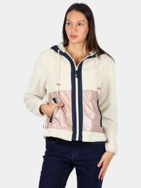 pulover cu gluga pt. femei TBS Paulazip nisip 1