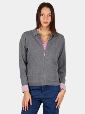 cardigan pt. femei TBS Piaragil gri 1