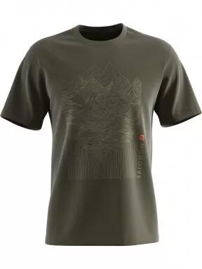 tricou cu maneci scurte pt. barbati Salomon Outlife Mountain  Tee M oliv 1