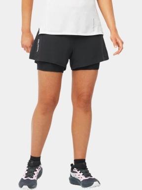 pantaloni scurti pentru sport pt. femei Salomon Sense Aero 2In1 Short W negru 1