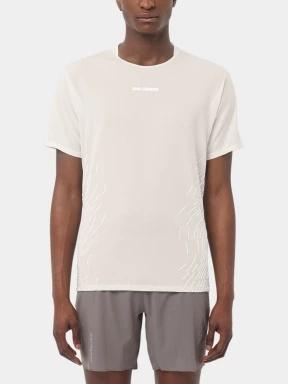 tricou pentru sport, cu maneci scurte pt. barbati Salomon Sense Aero SS Tee Gfx M alb 1