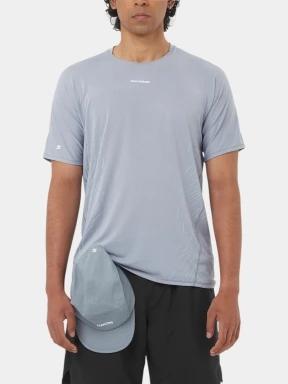 tricou pentru sport, cu maneci scurte pt. barbati Salomon Sense Aero Ss Tee Gfx M gri 1