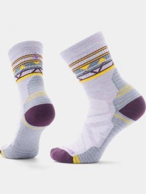 ciorapi pentru drumetii pt. femei Smartwool Women's Hike Light Cushion Zig Zag Valley Mid Crew Socks violet 1