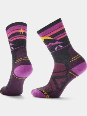 ciorapi pentru drumetii pt. femei Smartwool Women's Hike Light Cushion Mountain Moon Crew Socks magenta 1