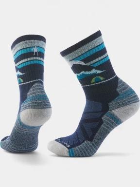 ciorapi pentru drumetii pt. femei Smartwool Women's Hike Light Cushion Mountain Moon Crew Socks albastru inchis 1
