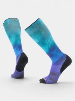 ciorapi de schi pt. barbati Smartwool Ski Targeted Cushion Compression Print OTC Socks albastru deschis 1