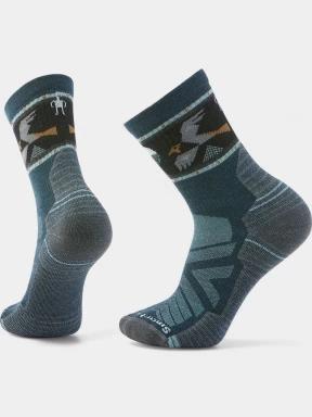ciorapi pentru drumetii Smartwool Hike Light Cushion Soaring Print Mid Crew Socks albastru 1