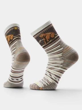 ciorapi pentru drumetii Smartwool Hike Targeted Cushion Bear Stripe Mid Cr Hike maro 1