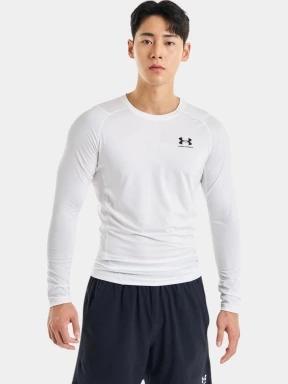 tricou cu maneci lungi, pentru sport pt. barbati Under Armour UA HG Armour Comp LS alb 1