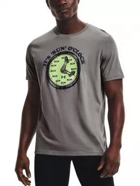 tricou cu maneci scurte pt. barbati Under Armour Ua Keep Run Weird Graphic Ss gri 1