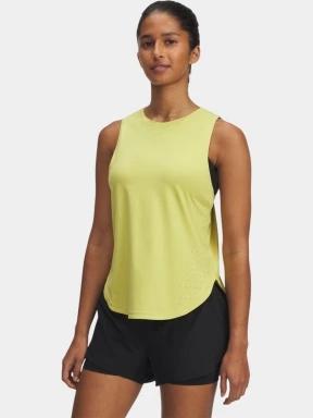 tricou de sport fara maneci pt. femei Under Armour UA Launch Elite Tank galben 1