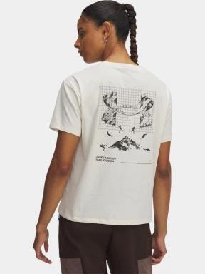 tricou pentru sport, cu maneci scurte pt. femei Under Armour UA Trail Run Graphic nisip 3