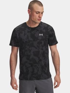 tricou pentru sport, cu maneci scurte pt. barbati Under Armour UA Launch Printed SS gri 1