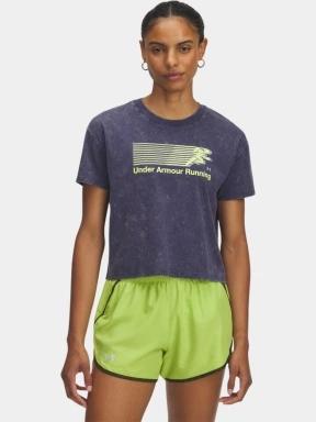 tricou pentru sport, cu maneci scurte pt. femei Under Armour UA Run Graphic SS 2 albastru inchis 1
