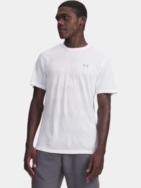 tricou pentru sport, cu maneci scurte pt. barbati Under Armour UA Velociti SS alb 1