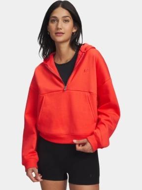 pulover cu gluga pt. femei Under Armour UA Icon Fleece HZ Hoodie rosu 1