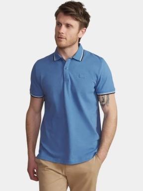 tricou cu guler pt. barbati TBS Yvanepol albastru 1