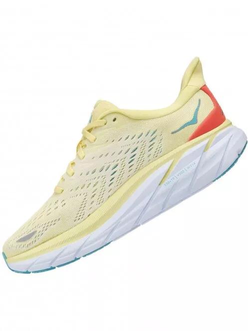 pantofi pentru alergat pe asfalt pt. femei Hoka Clifton 8 galben 5