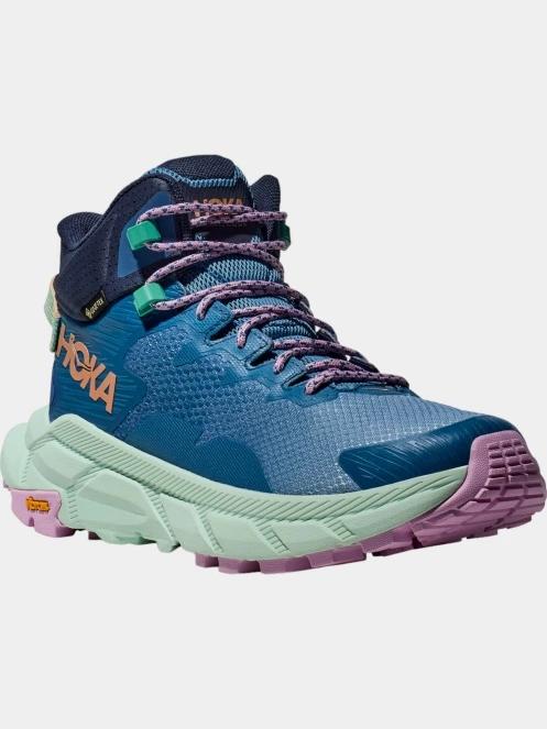 bocanci de drumetie pt. femei Hoka Trail Code GTX albastru 2