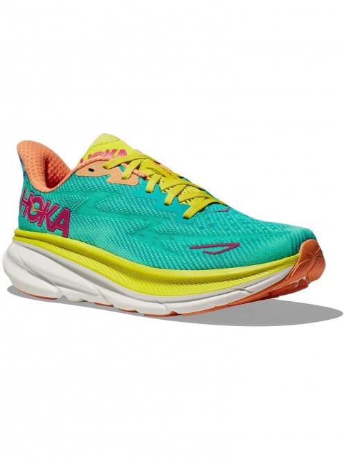 pantofi pentru alergat pe asfalt pt. femei Hoka W'S Clifton 9 verde 2