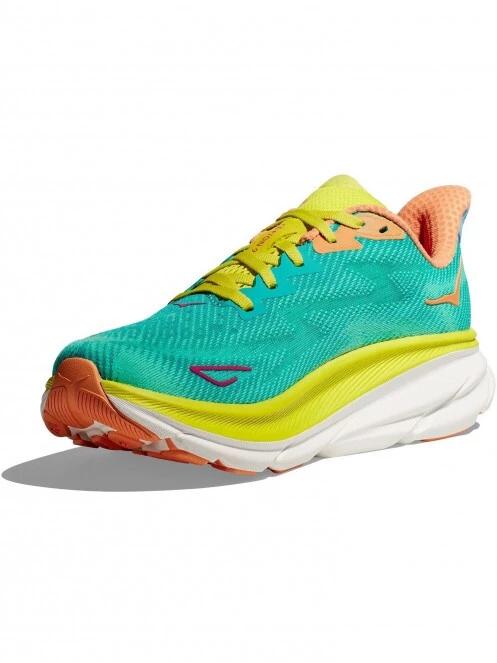 pantofi pentru alergat pe asfalt pt. femei Hoka W'S Clifton 9 verde 3