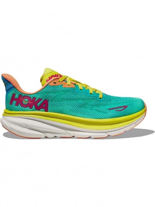 pantofi pentru alergat pe asfalt pt. femei Hoka W'S Clifton 9 verde 4