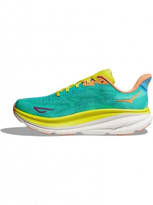 pantofi pentru alergat pe asfalt pt. femei Hoka W'S Clifton 9 verde 5