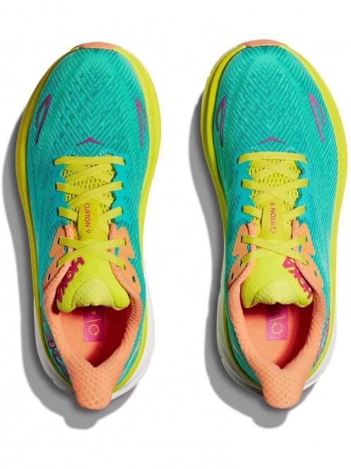 pantofi pentru alergat pe asfalt pt. femei Hoka W'S Clifton 9 verde 7