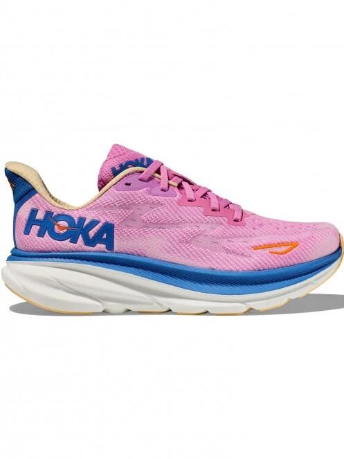 pantofi pentru alergat pe asfalt pt. femei Hoka W'S Clifton 9 roz 4