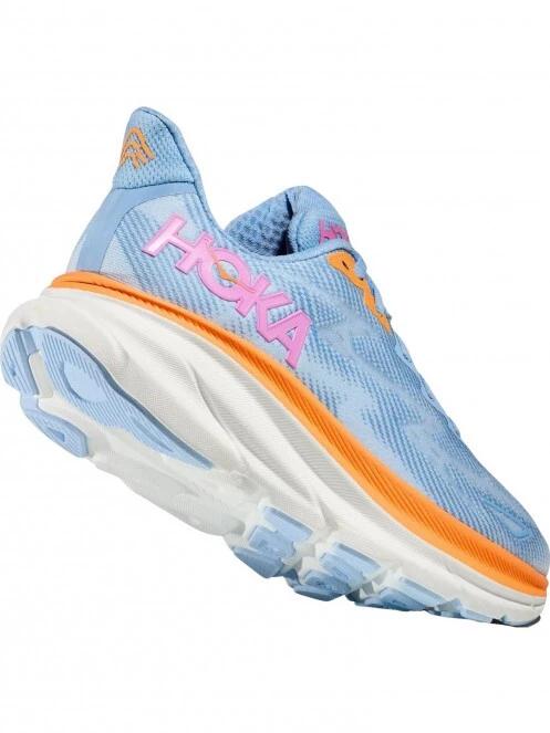 pantofi pentru alergat pe asfalt pt. femei Hoka W'S Clifton 9 Wide albastru deschis 4