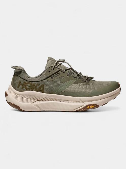 bocanci de drumetie pt. barbati Hoka Transport GTX verde 3