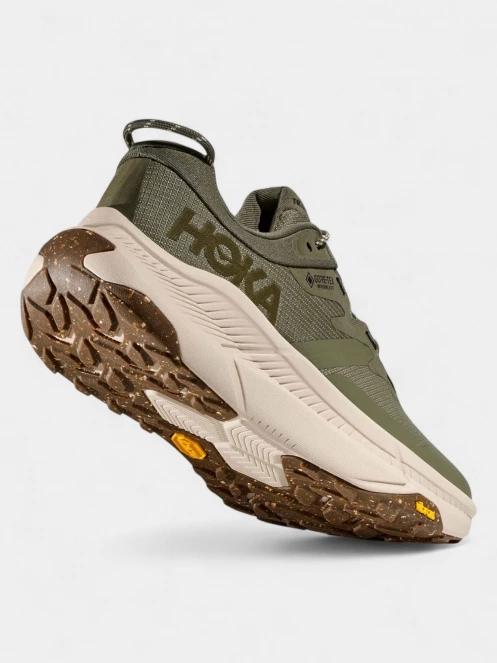 bocanci de drumetie pt. barbati Hoka Transport GTX verde 6