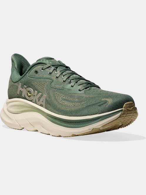 pantofi pentru alergat pe asfalt pt. barbati Hoka Clifton 10 verde 2