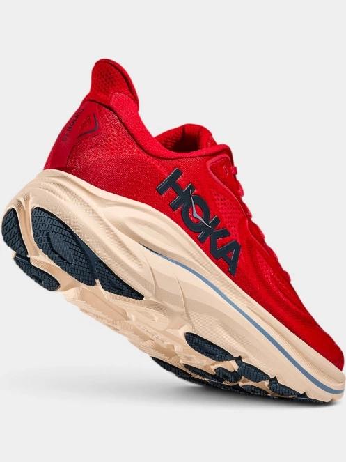 pantofi pentru alergat pe asfalt pt. barbati Hoka Clifton 10 rosu 5