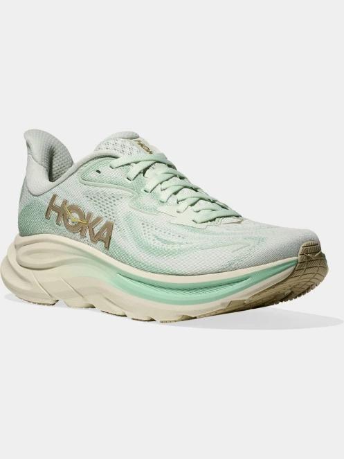 pantofi pentru alergat pe asfalt pt. femei Hoka Clifton 10 verde 2