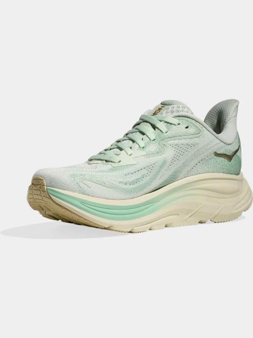 pantofi pentru alergat pe asfalt pt. femei Hoka Clifton 10 verde 5