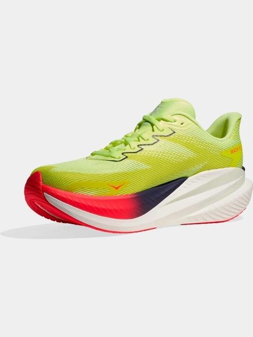 pantofi pentru alergat pe asfalt pt. barbati Hoka Mach X 3 verde deschis 5