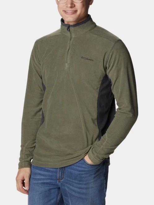 pulover polar pt. barbati Columbia Klamath Range II Half Zip verde 5