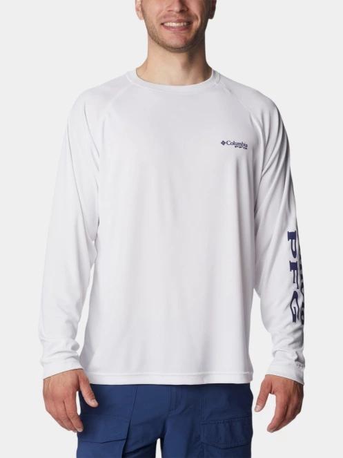 tricou cu maneci lungi, pentru sport pt. barbati Columbia Terminal Tackle LS Shirt alb 2