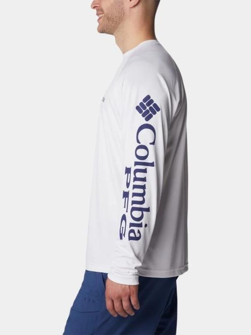 tricou cu maneci lungi, pentru sport pt. barbati Columbia Terminal Tackle LS Shirt alb 3
