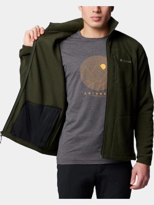 pulover polar pt. barbati Columbia Fast Trek II Full Zip Fleece verde 6