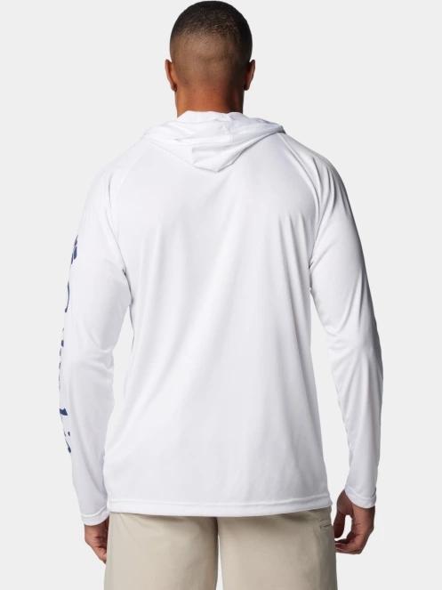 tricou cu maneci lungi, pentru sport pt. barbati Columbia Terminal Tackle Hoodie alb 4